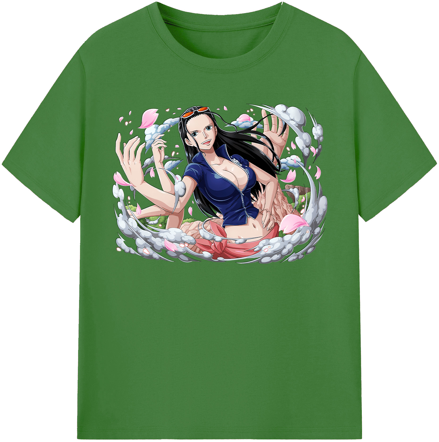 ワンピース ニコ・ロビン ONE PIECE Nico Robin レディースカジュアルプリントTシャツ（綿100％）